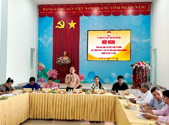 Ủy ban MTTQ xã Phú Hòa sơ kết công tác Mặt trận quý I-2026